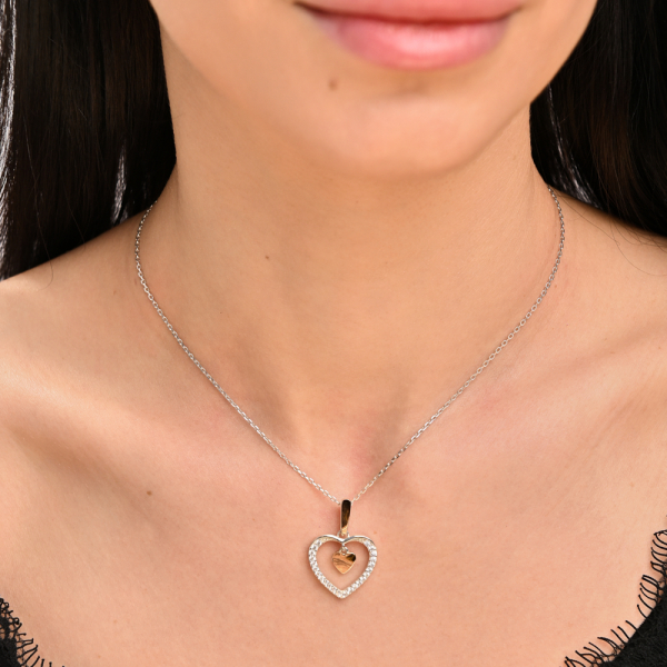 Срібна підвіска з пластинами золота