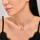 Срібна підвіска з пластинами золота