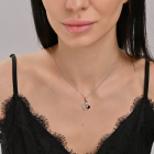 Срібна підвіска з пластинами золота