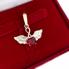 Срібна підвіска з пластинами золота