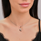 Срібна підвіска з пластинами золота