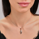 Срібна підвіска з пластинами золота