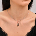 Срібна підвіска з пластинами золота