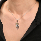 Срібна підвіска з пластинами золота