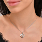 Срібна підвіска з пластинами золота