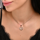 Срібна підвіска з пластинами золота