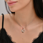 Срібна підвіска з пластинами золота