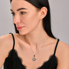 Срібна підвіска з пластинами золота