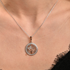 Срібна підвіска з пластинами золота