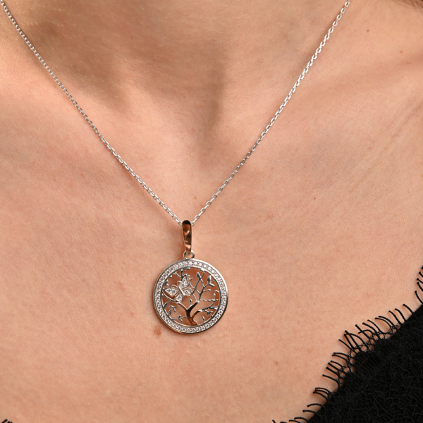 Срібна підвіска з пластинами золота