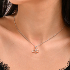 Срібна підвіска з пластинами золота