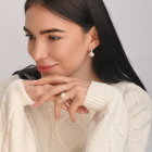 Серебряное кольцо с жемчугом