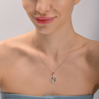 Підвіска знак зодіаку "Риби" срібна з пластинами золота