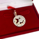 Подвес знак зодиака "Водолей" из серебра с пластинами золота