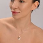 Підвіска знак зодіаку "Козоріг" срібна з пластинами золота