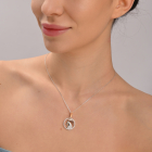 Підвіска знак зодіаку "Козоріг" срібна з пластинами золота