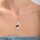 Підвіска знак зодіаку "Козоріг" срібна з пластинами золота