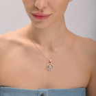 Підвіска знак зодіаку "Стрілець" срібна з пластинами золота