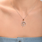 Подвес знак зодиака "Скорпион" из серебра с пластинами золота