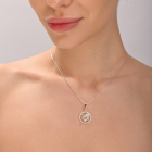 Підвіска знак зодіаку "Діва" срібна з пластинами золота