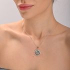 Підвіска знак зодіаку "Лев" срібна з пластинами золота