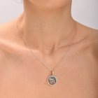 Підвіска знак зодіаку "Лев" срібна з пластинами золота