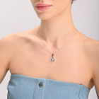 Подвес знак зодиака "Телец" из серебра с пластинами золота