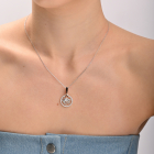 Подвес знак зодиака "Телец" из серебра с пластинами золота