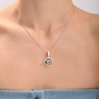 Подвес знак зодиака "Телец" из серебра с пластинами золота