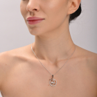 Подвес знак зодиака "Овен" из серебра с пластинами золота