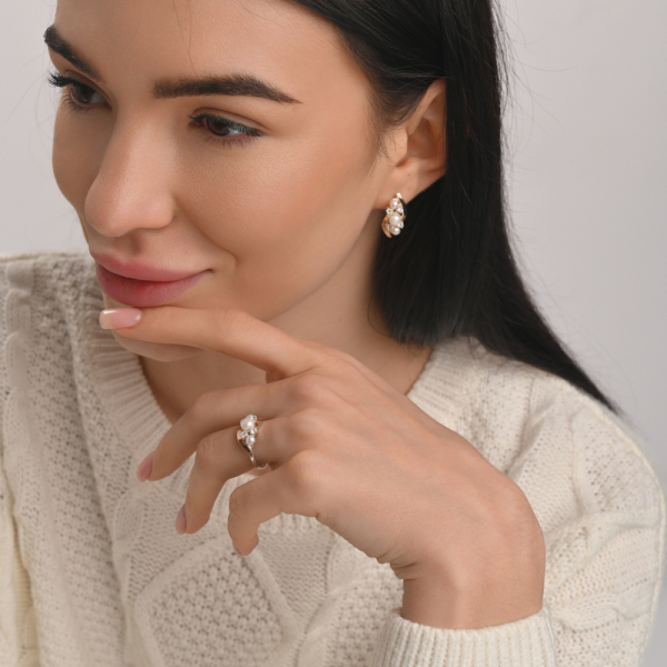 Серебряный набор с жемчугом