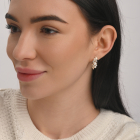 Срібні сережки з жемчугом