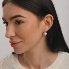 Срібні сережки з перлинами