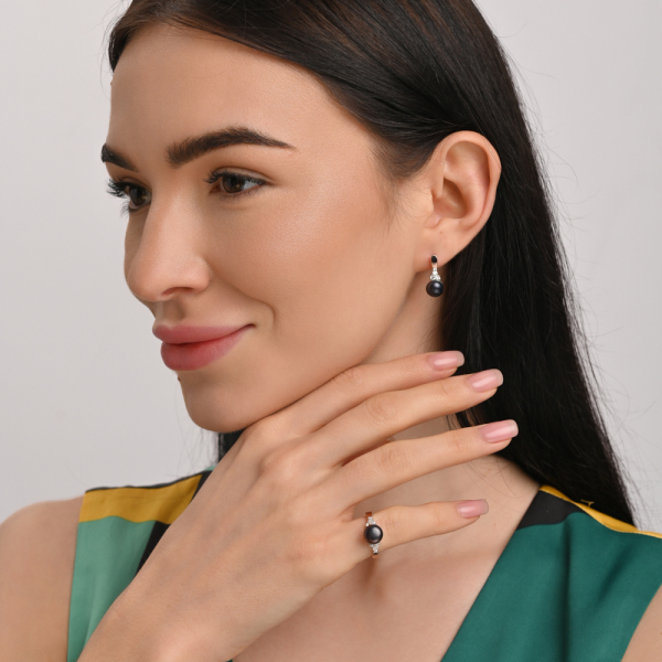 Серебряное кольцо с жемчугом