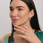 Срібні сережки з серцями