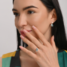 Комплект украшений из серебра с золотом