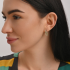 Серебряные серьги с золотыми пластинами