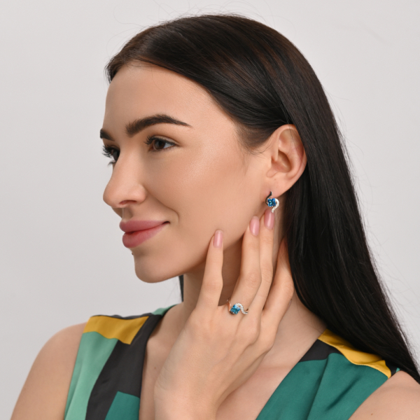 Серебряное кольцо с золотыми накладками