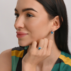 Серебряные серьги с золотыми накладками