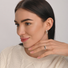 Серебряный гарнитур с золотыми пластинами