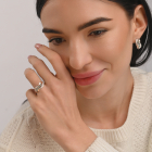 Серебряный гарнитур с золотыми пластинами