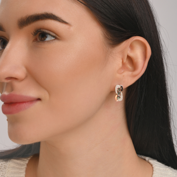 Серебряный гарнитур с золотыми пластинами