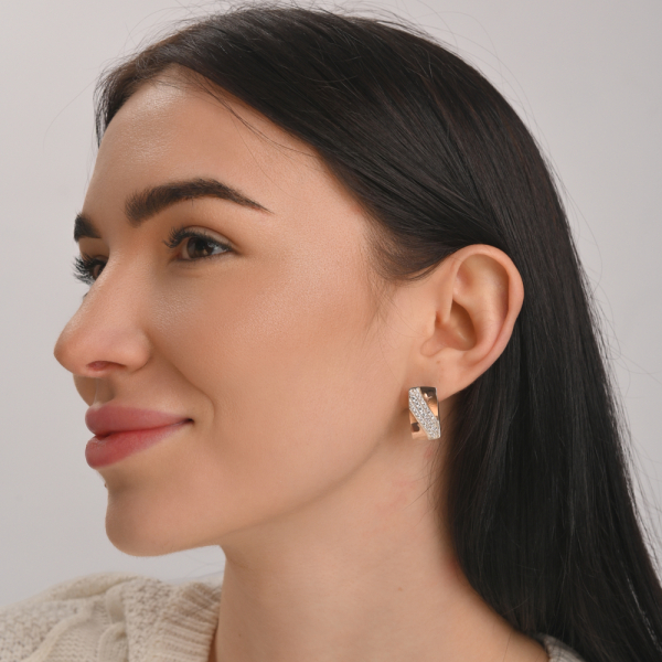 Серебряный набор с золотыми пластинами