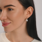 Срібний набір з золотими вставками