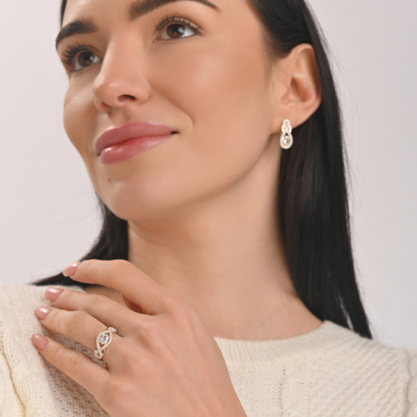 Набор из серебра с золотом