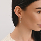 Серебряные серьги с золотом