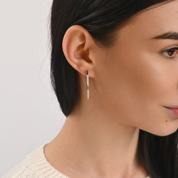 Серебряные серьги с золотом