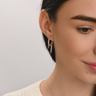 Серебряные серьги с золотом