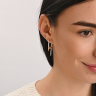 Серебряные серьги с золотом