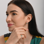 Серебряный гарнитур с золотыми пластинами